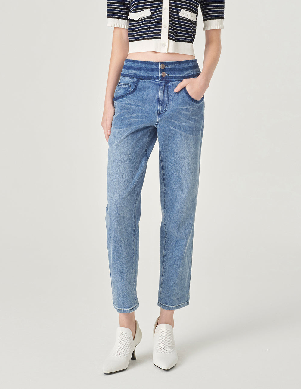 MARYLING Denim Split Jeans