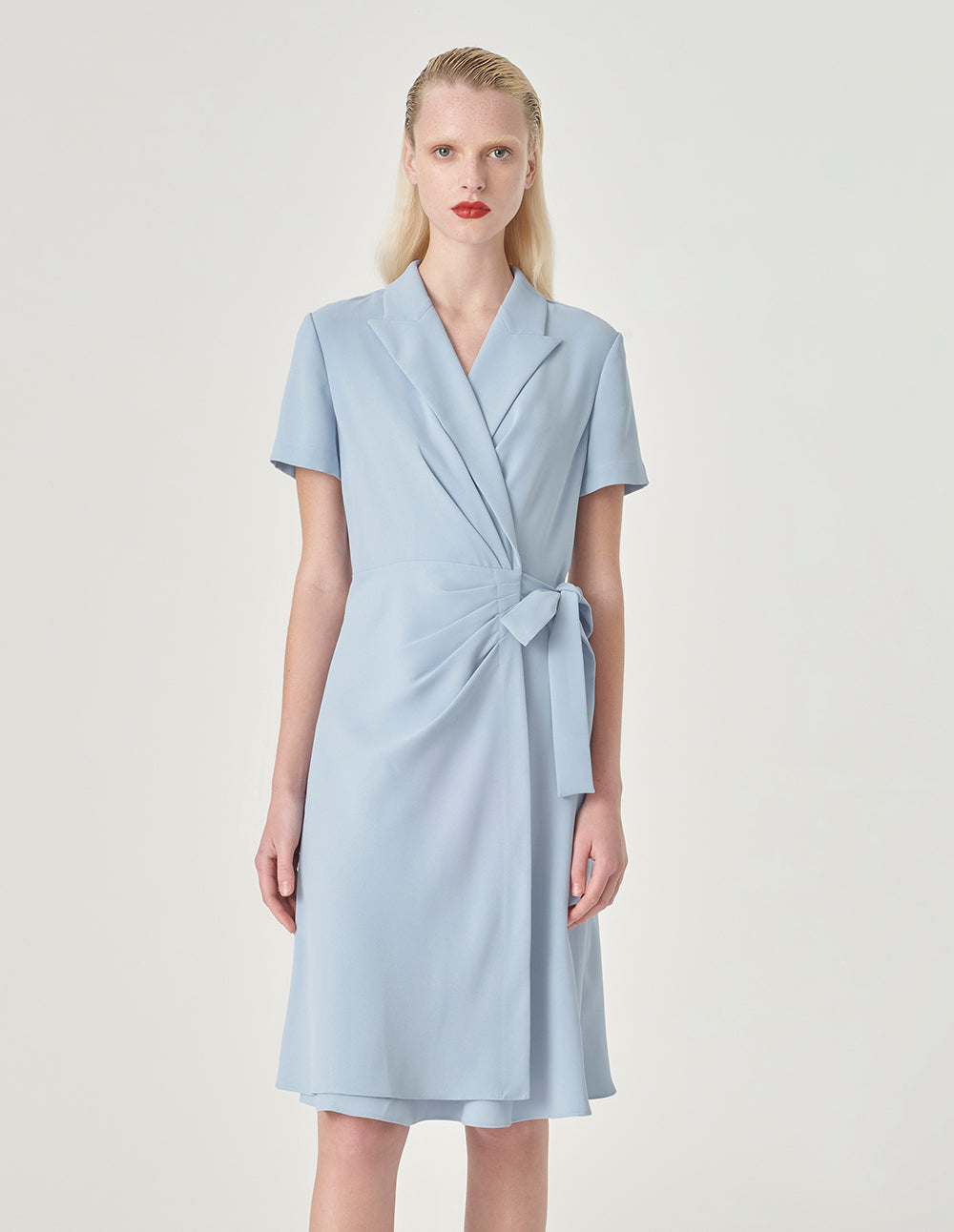 MARYLING Short-Sleeve Strappy Wrap Dress