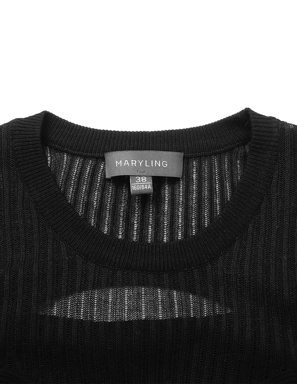 MARYLING Round-Neck Sleeveless Cutouts Knitted Vest