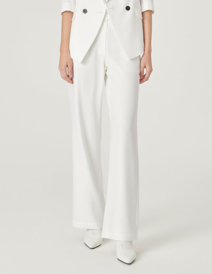 MARYLING White Straight Wide Leg Pants