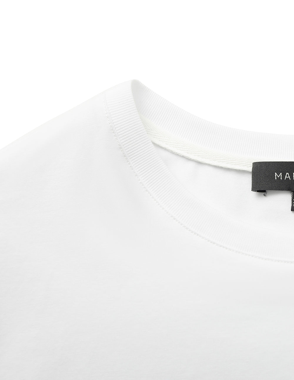 MARYLING Round Neck Short Sleeve Hand-Lettered Logo T-Shirt