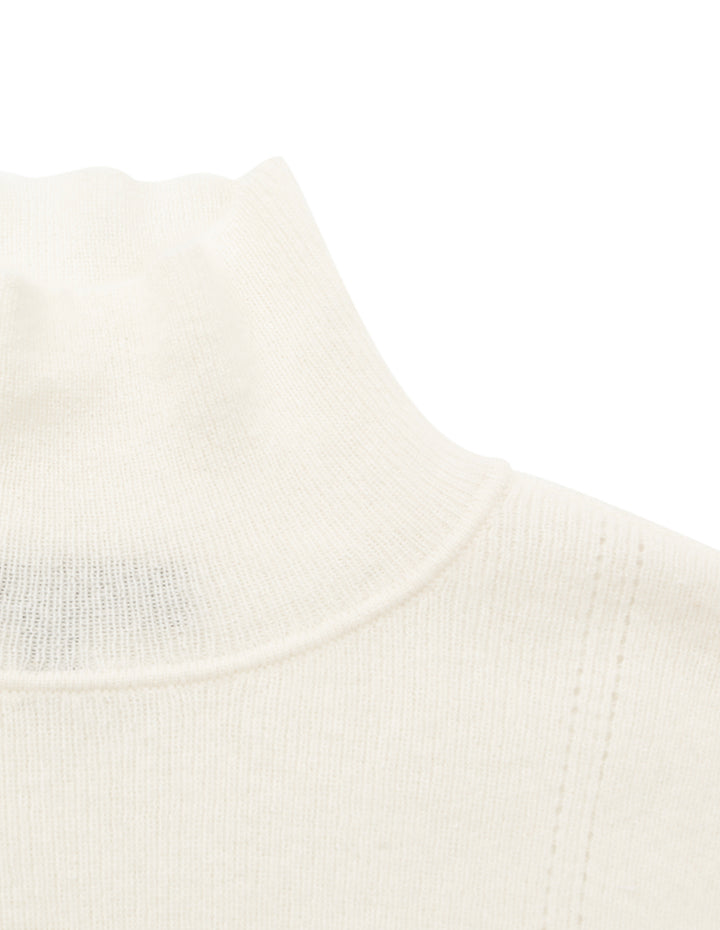 MARYLING Turtleneck Long Sleeve Cashmere Knit Pullover
