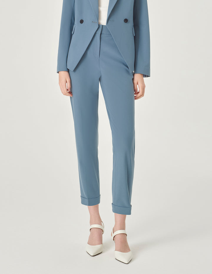 MARYLING Cuffed Embellished Suit Trousers