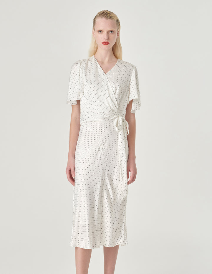 MARYLING V-Neck Wrap Fishtail Dress