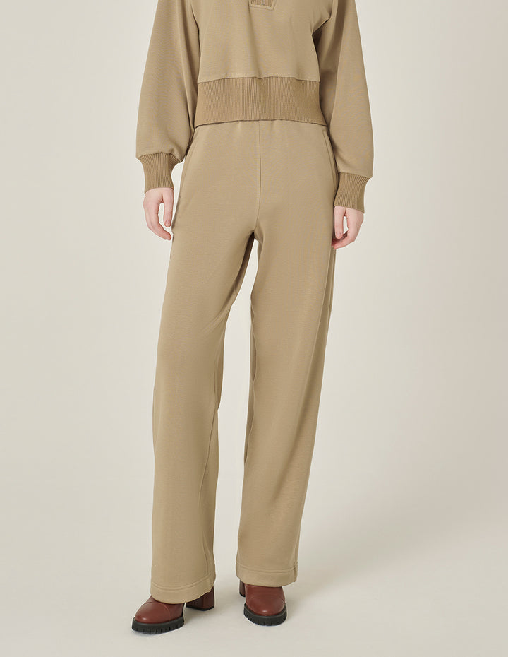 MARYLING Camel Loose Straight Trousers