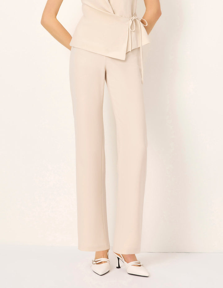 MARYLING Apricot High-Waist Straight Pants
