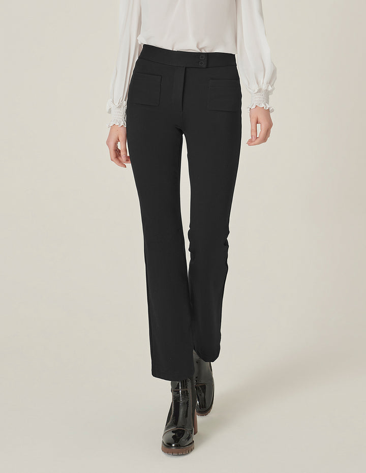 MARYLING Ankle-Length Flare Knitted Pants