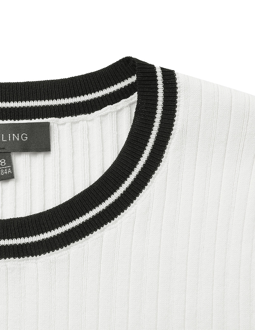 MARYLING Contrast Logo Crew Neck Knitted Sweater