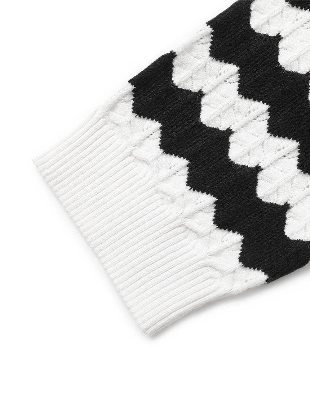 MARYLING V-Neck Contrast Knitted Sweater