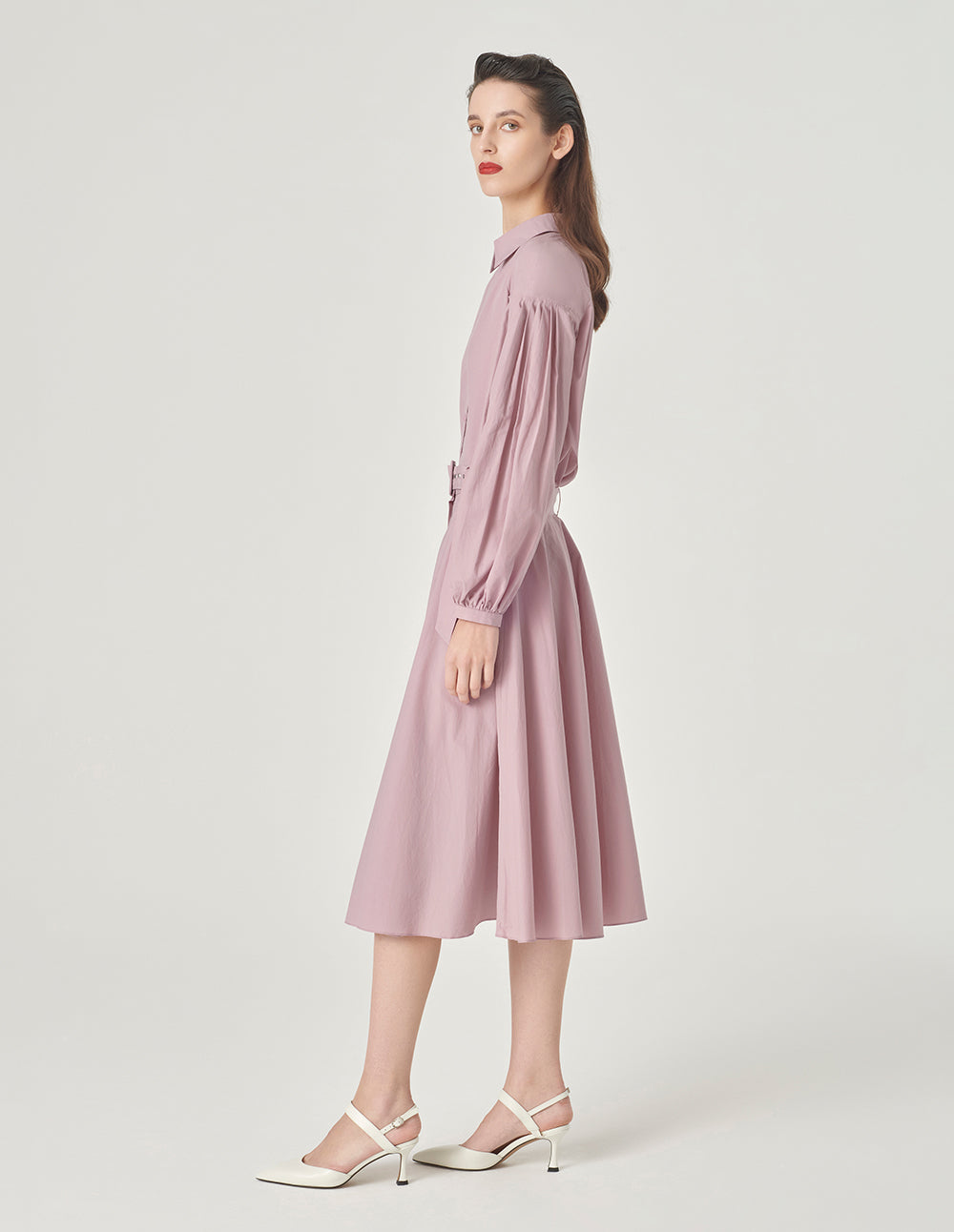 MARYLING Pink Umbrella-Shaped Large A-Hem Skirt