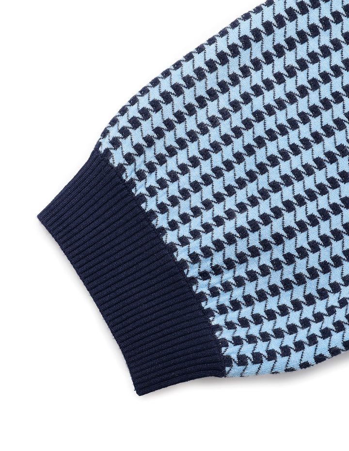 MARYLING Colourblock Lace-Up Knitted Sweater