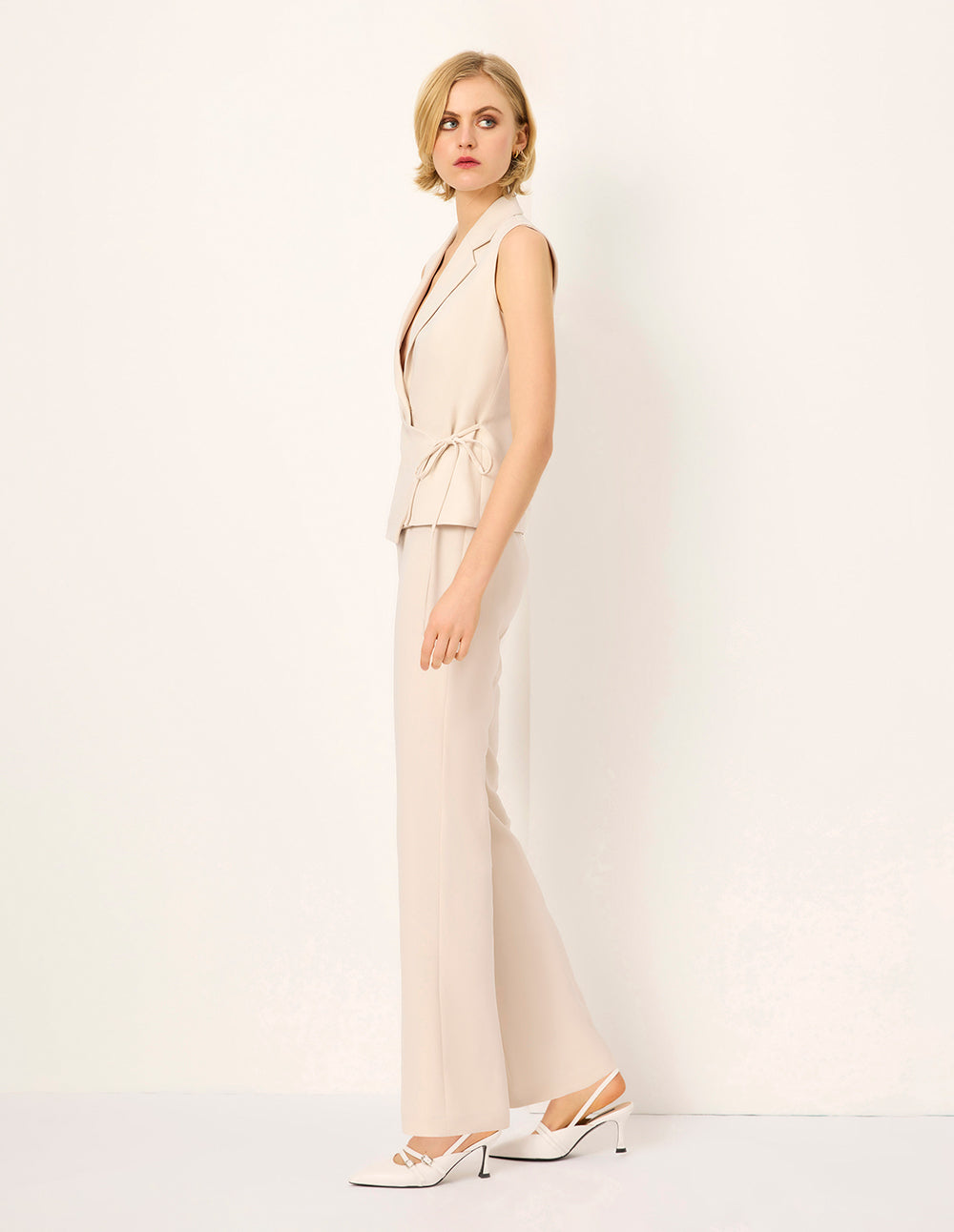 MARYLING Apricot High-Waist Straight Pants