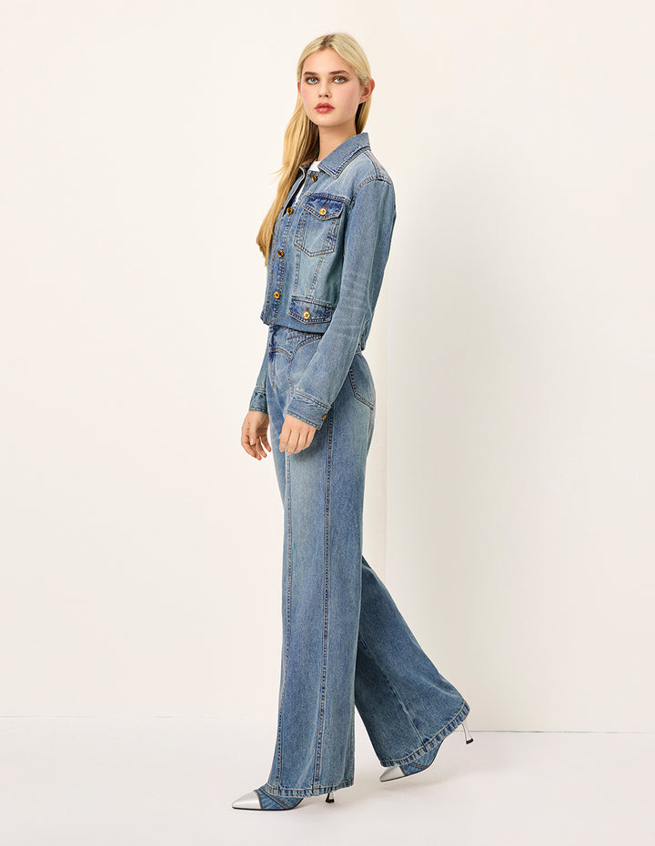 MARYLING Loose High-Waist Wide-Leg Jeans