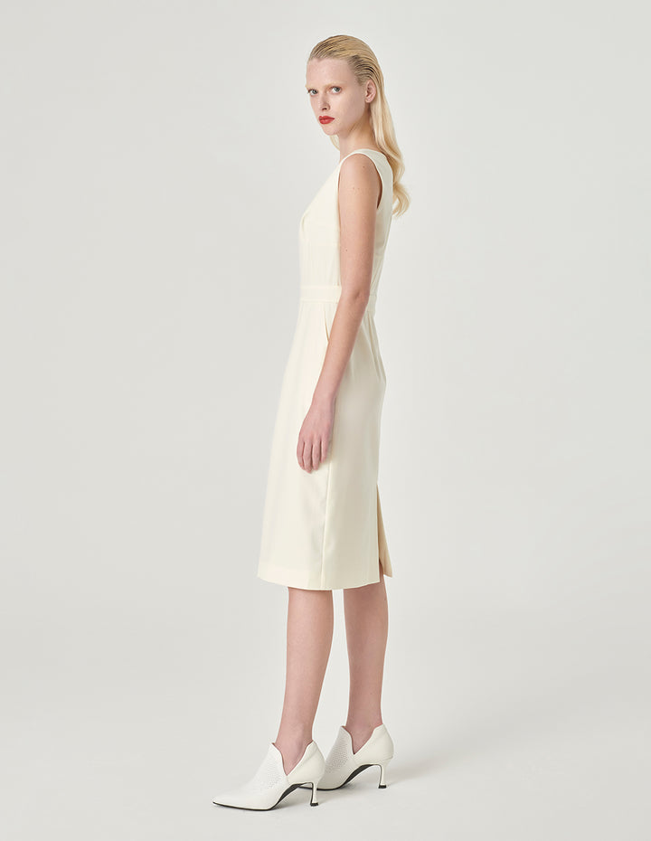 MARYLING U-Neck Sleeveless Empire Waist Dress