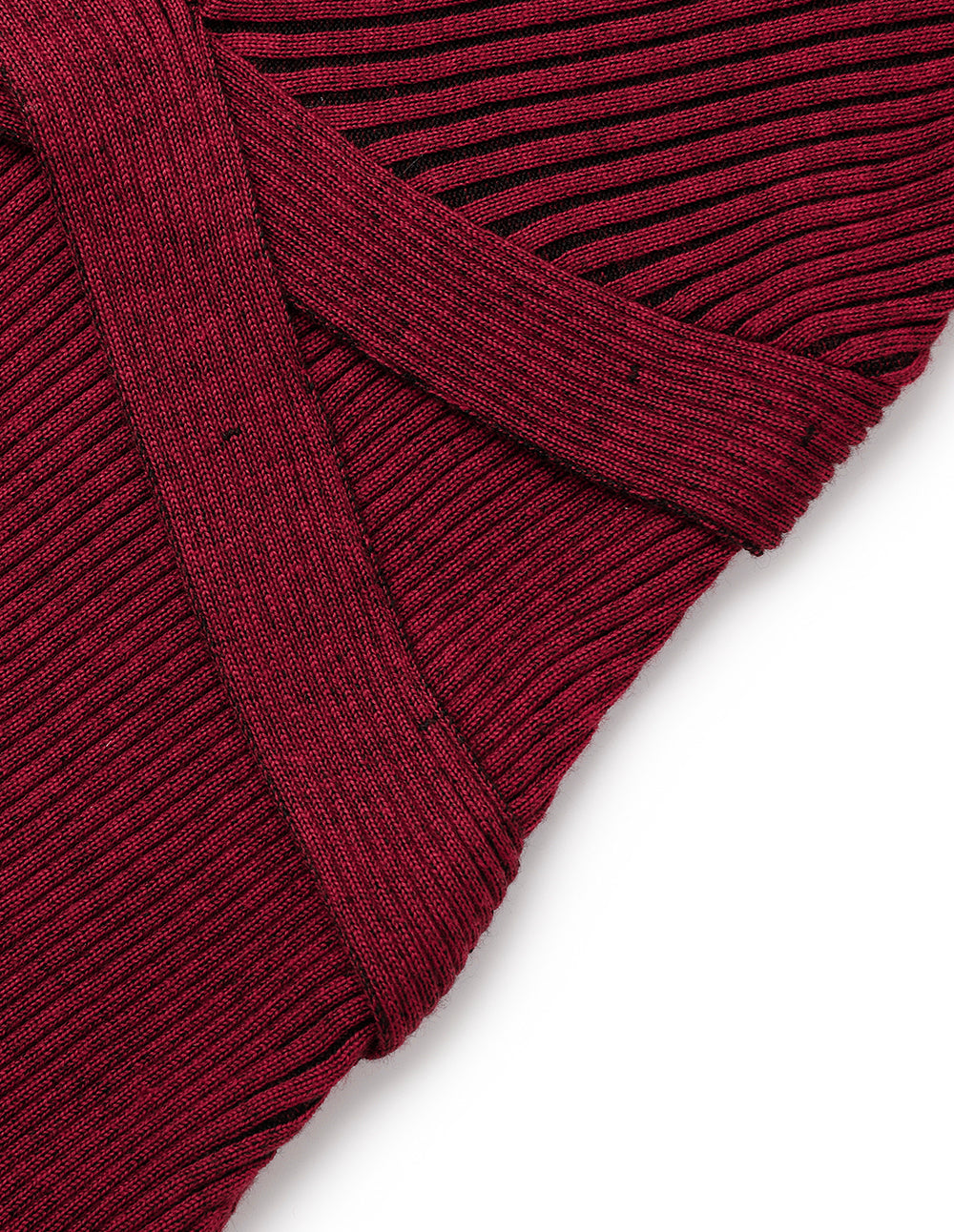 MARYLING V-Neck Cross-Waist Detail Knitted Mermaid Dress