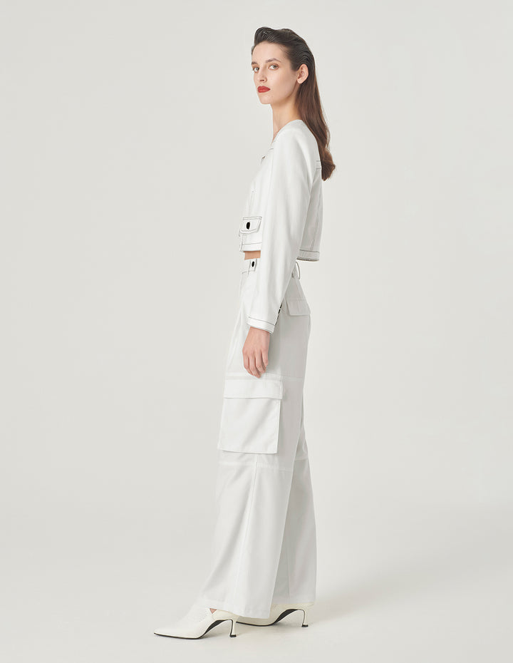 MARYLING Relaxed Fit Straight-Leg Trousers With Pockets