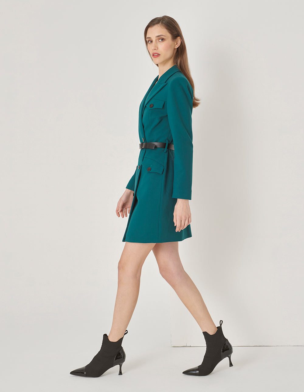 MARYLING Straight Double-Breasted Blazer