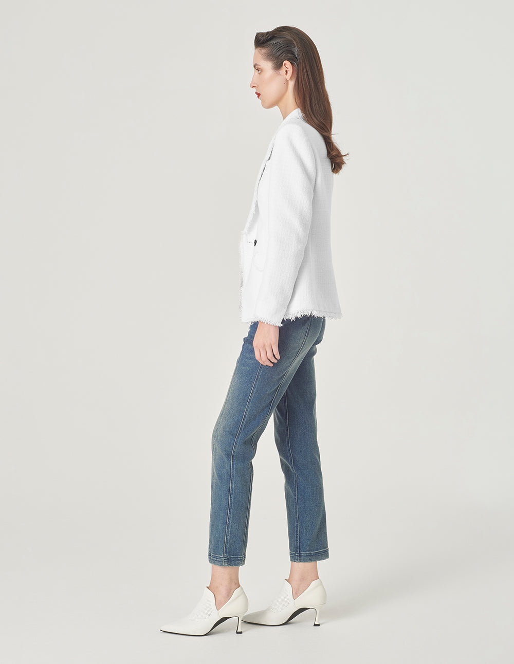 MARYLING White Tweed Blazer