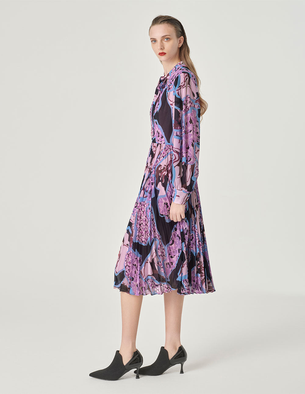 MARYLING Ribbon Print Dress