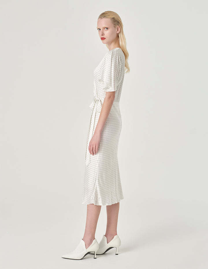 MARYLING V-Neck Wrap Fishtail Dress