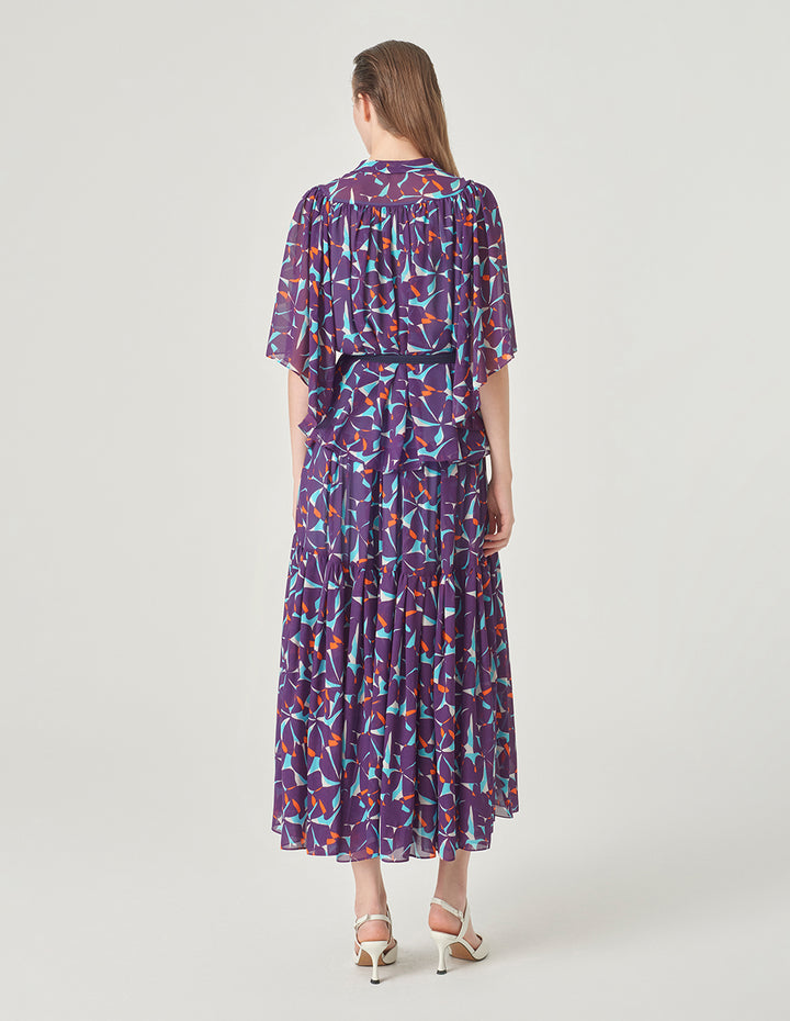 MARYLING Floral Printed Midi Skirt
