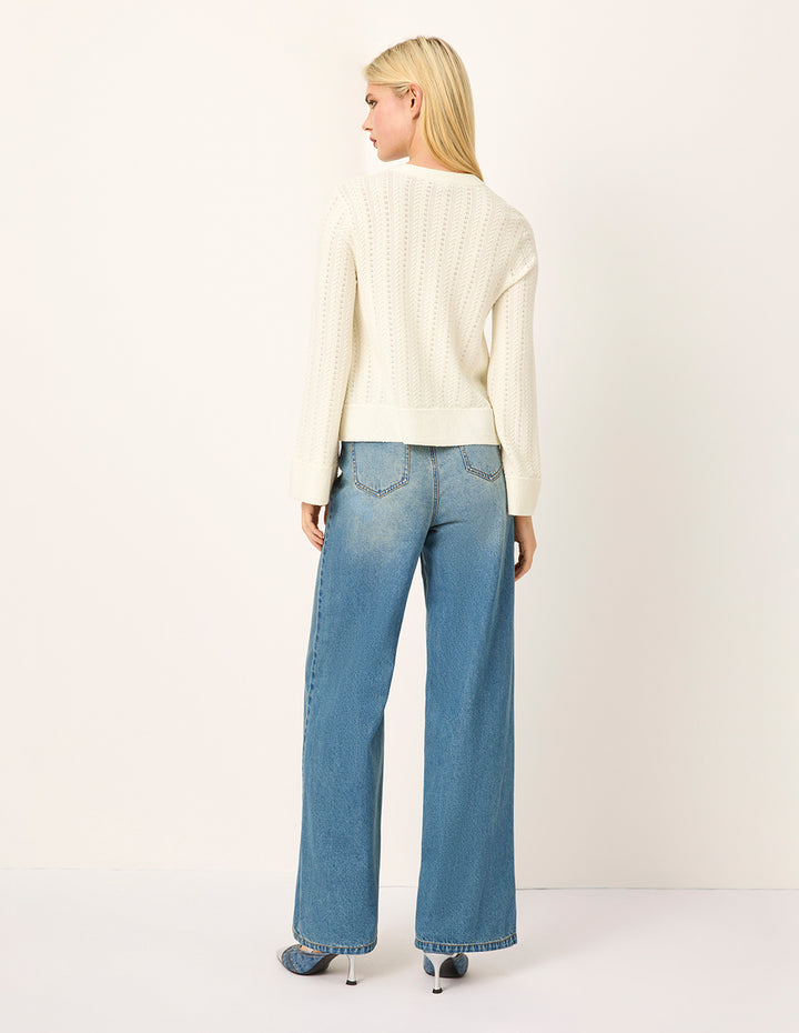 MARYLING V-Neck Tied Long-Seeve Silk Top