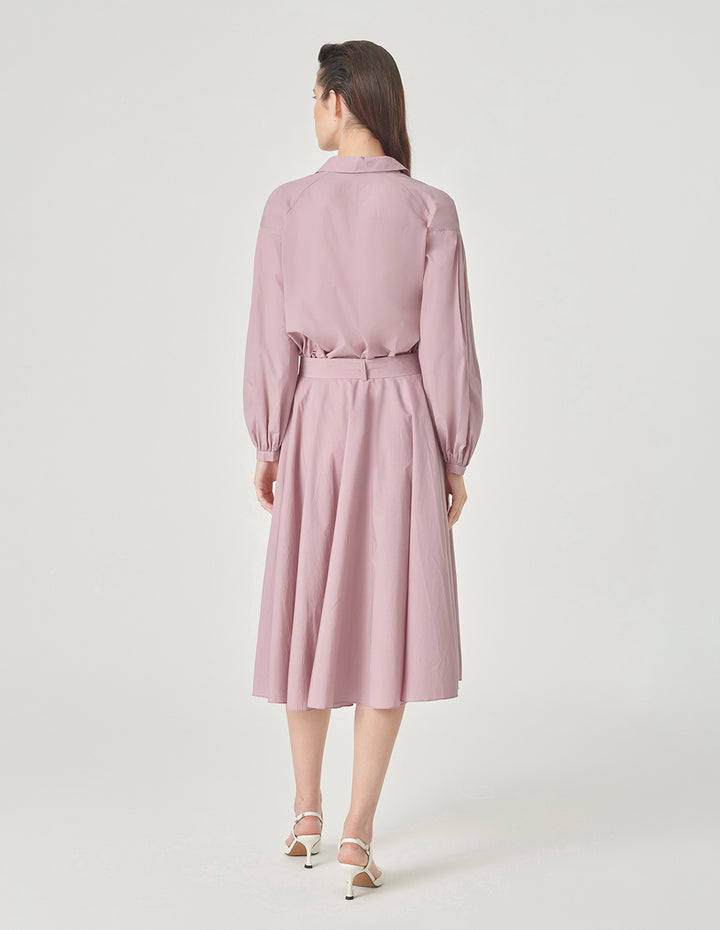 MARYLING Pink Umbrella-Shaped Large A-Hem Skirt