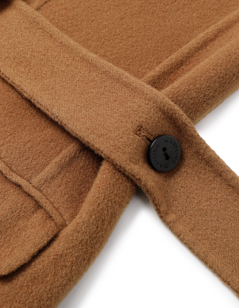 MARYLING Camel Wool Suit-Style Reversible Vest