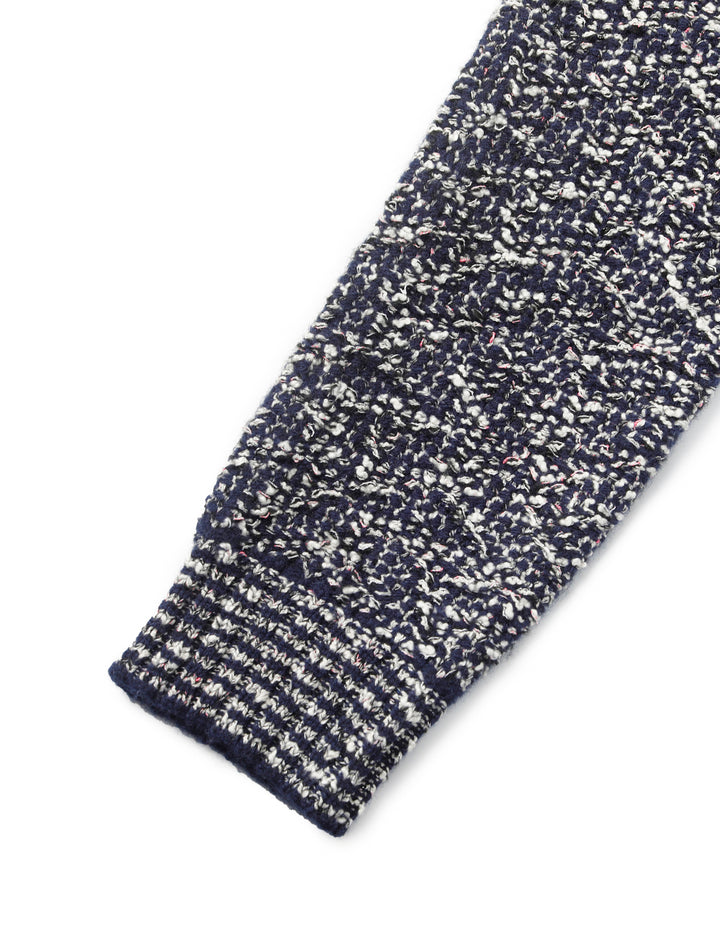 MARYLING Lapel Long Sleeve Wool Knitted Cardigan