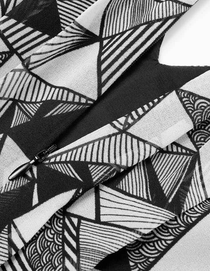 MARYLING V-Neck Bow Print Dress