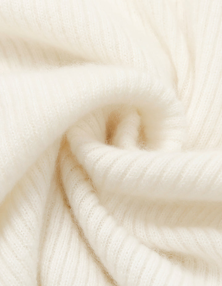 MARYLING Turtleneck Long Sleeve Cashmere Knit Pullover