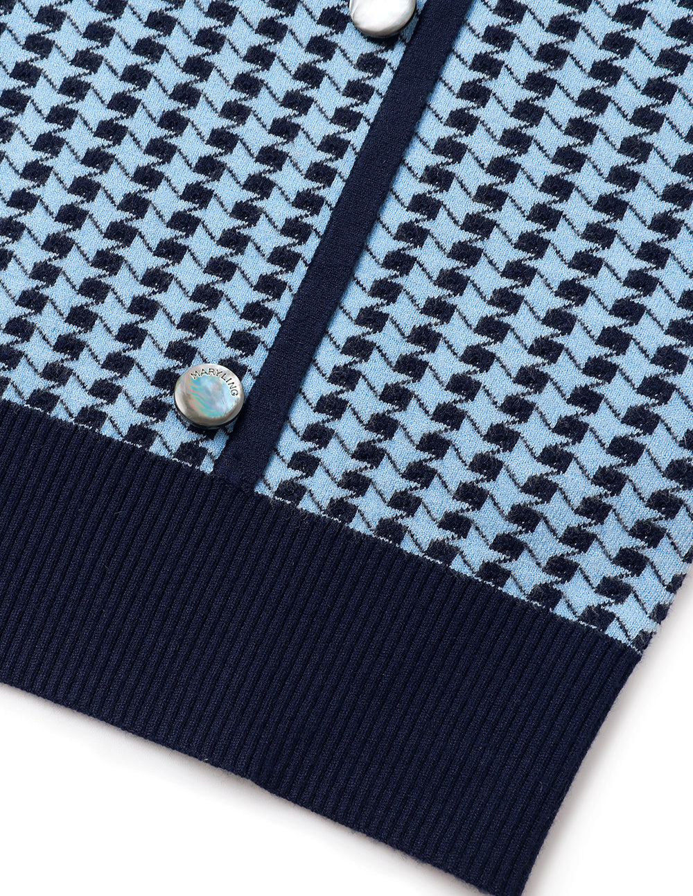 MARYLING Colourblock Lace-Up Knitted Sweater