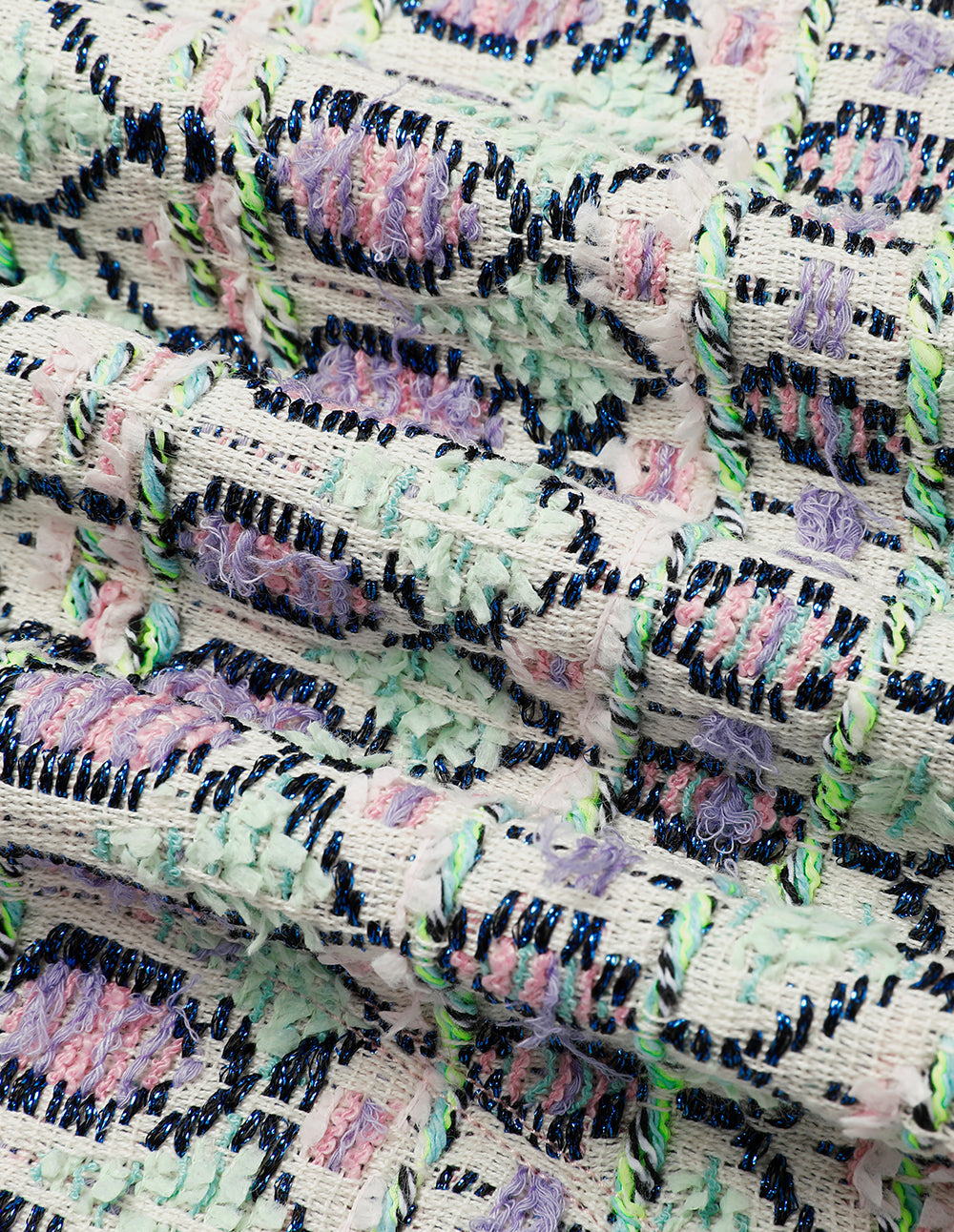 MARYLING Tweed Fringed Short Blazer