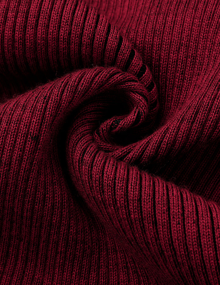 MARYLING V-Neck Cross-Waist Detail Knitted Mermaid Dress