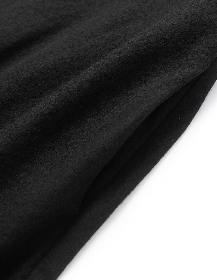 MARYLING Black Ruffled Large Skirt Dress