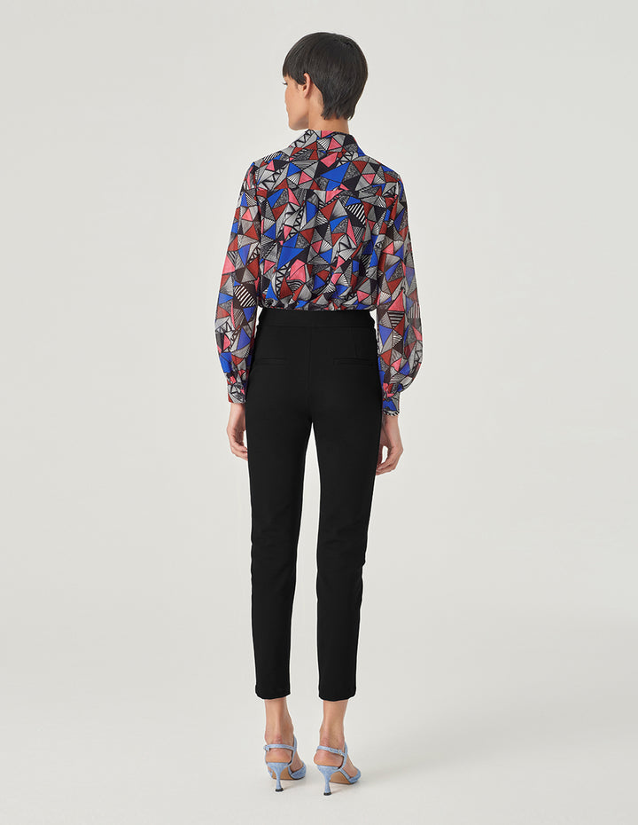 MARYLING Strappy Printed Blouse