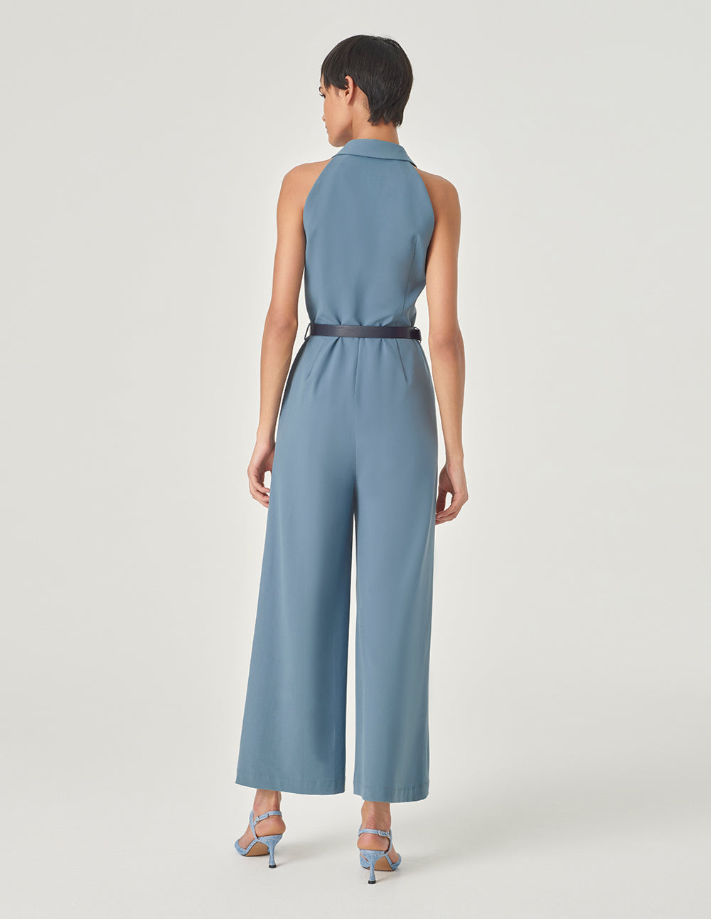 MARYLING Lapel Off-The-Shoulder Jumpsuit