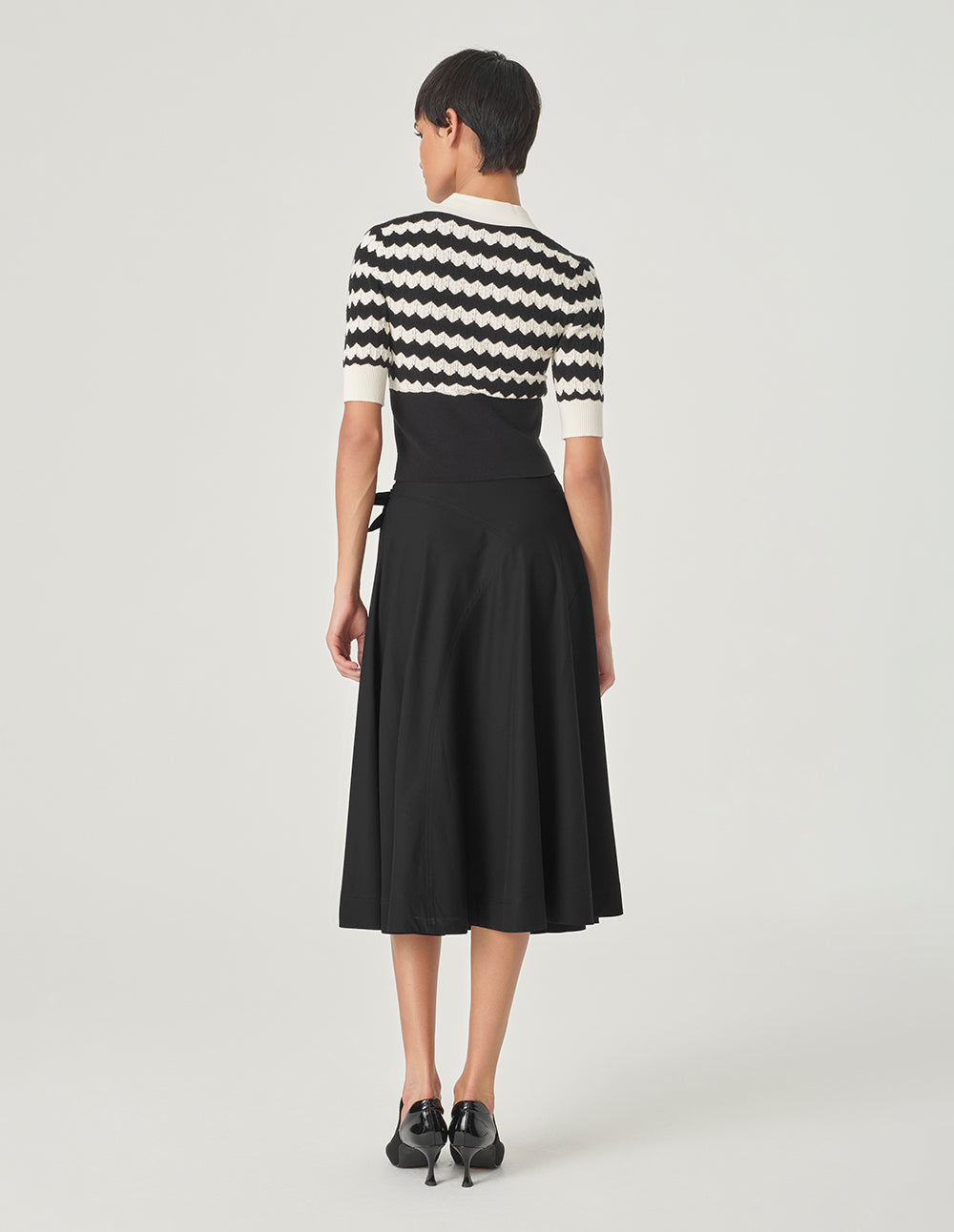 MARYLING Black A-Hem Skirt