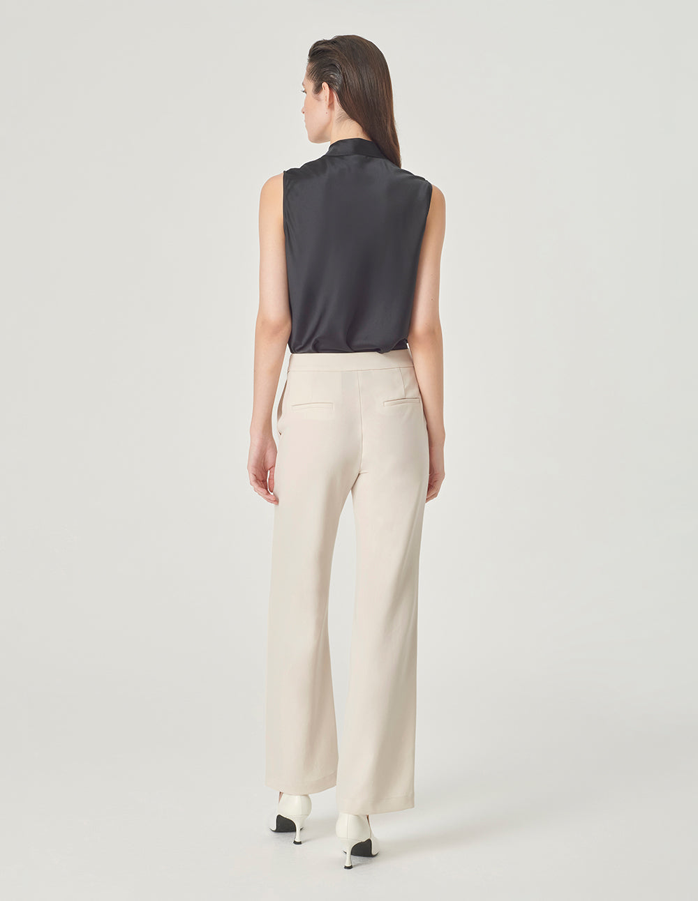 MARYLING Beige Straight-Leg Suit Pants