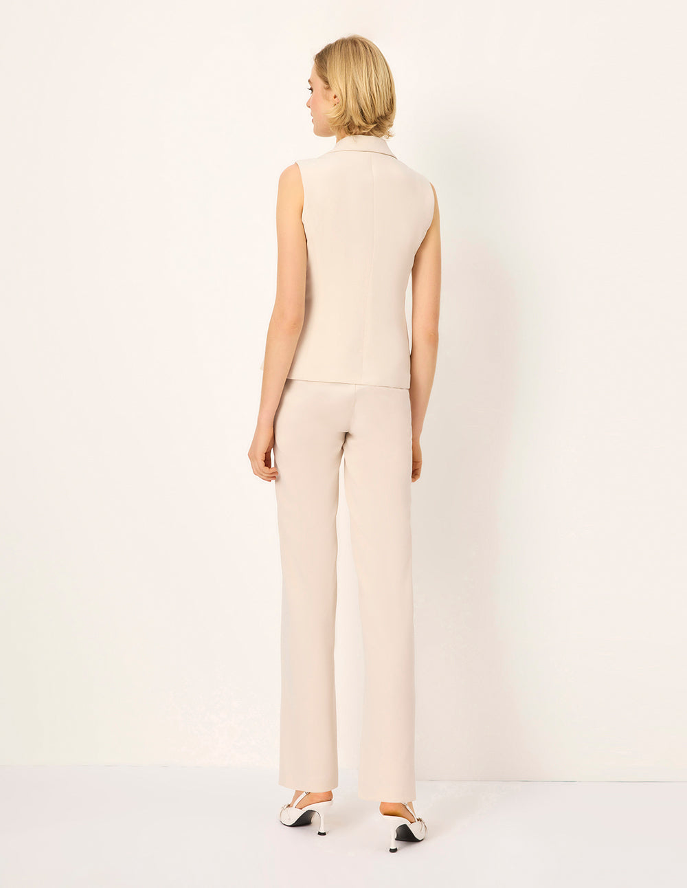 MARYLING Apricot High-Waist Straight Pants
