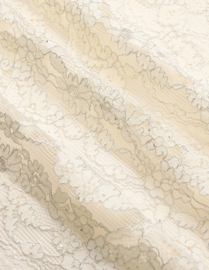 MARYLING Sequin Lace A-Line Knee-Length Skirt