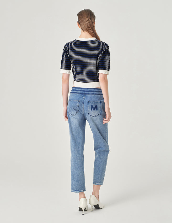 MARYLING Denim Split Jeans