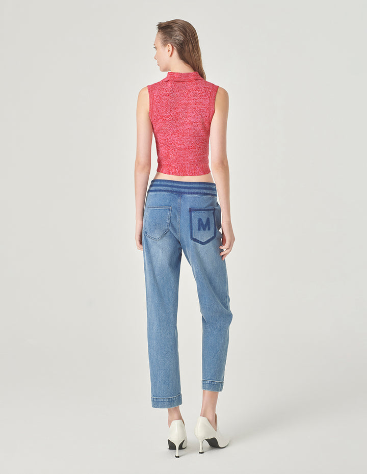 MARYLING Red Color Knitted Vest