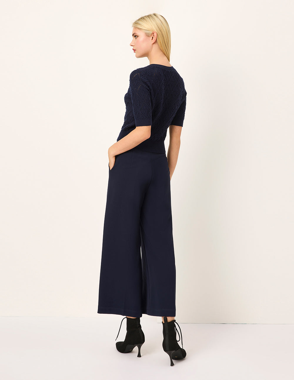 MARYLING High-Waist Wide-Leg Straight Trousers