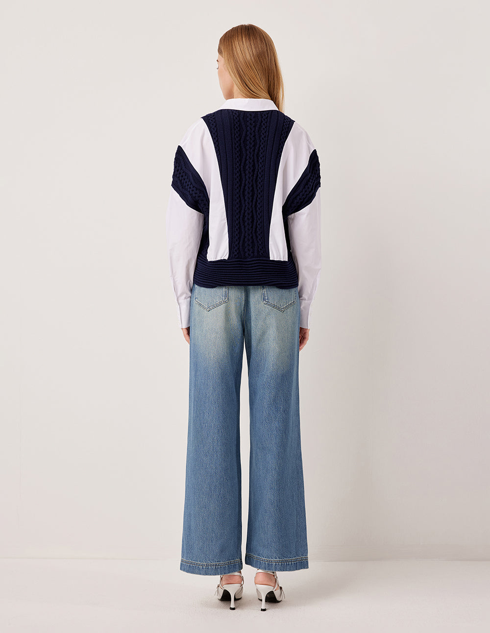 MARYLING Relaxed Straight Leg Washed Denim Jeans