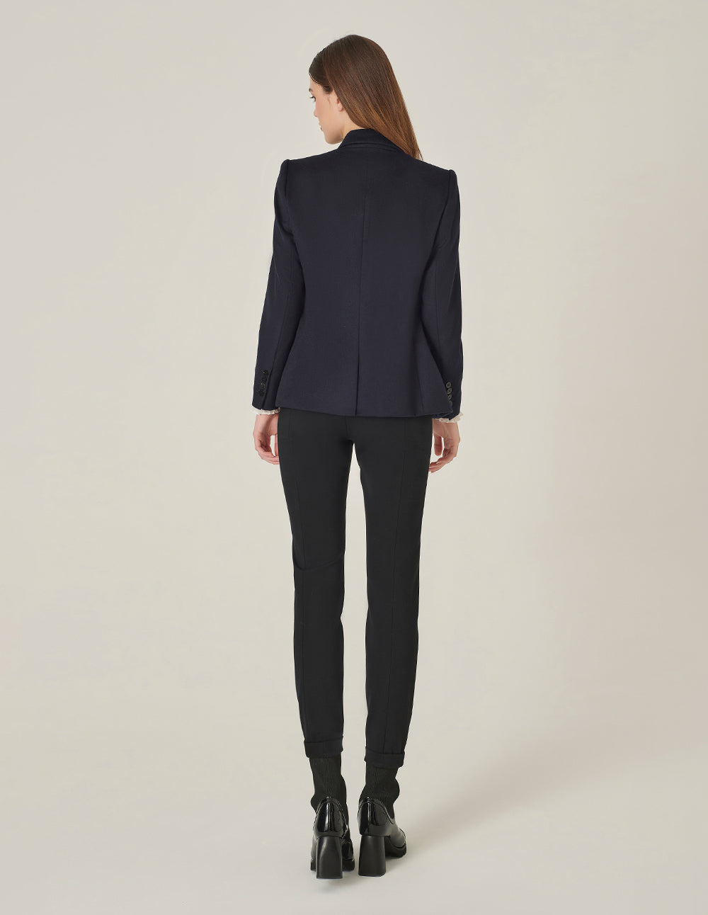 MARYLING Black Classic Slim Straight Pants