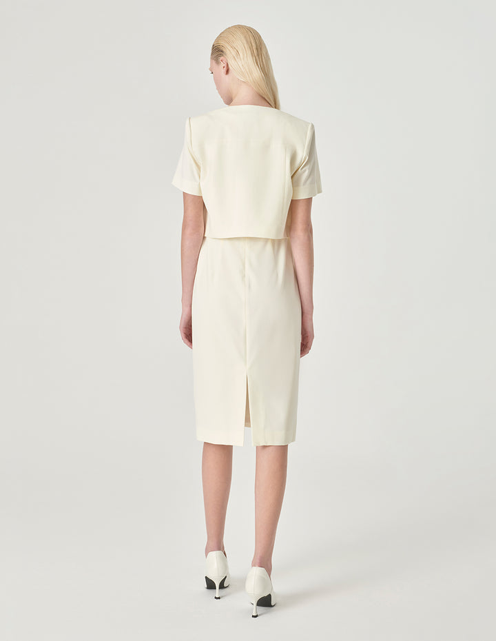 MARYLING Short Jacket With Round Neck And Slits