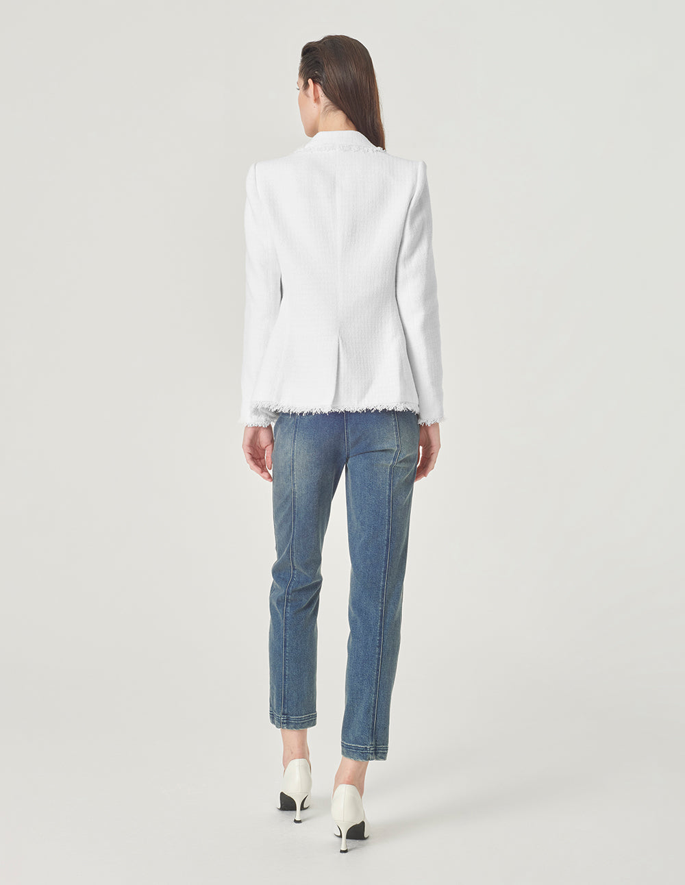 MARYLING White Tweed Blazer