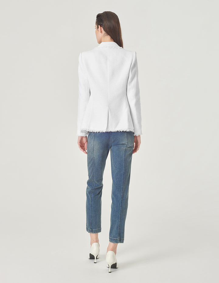 MARYLING White Tweed Blazer