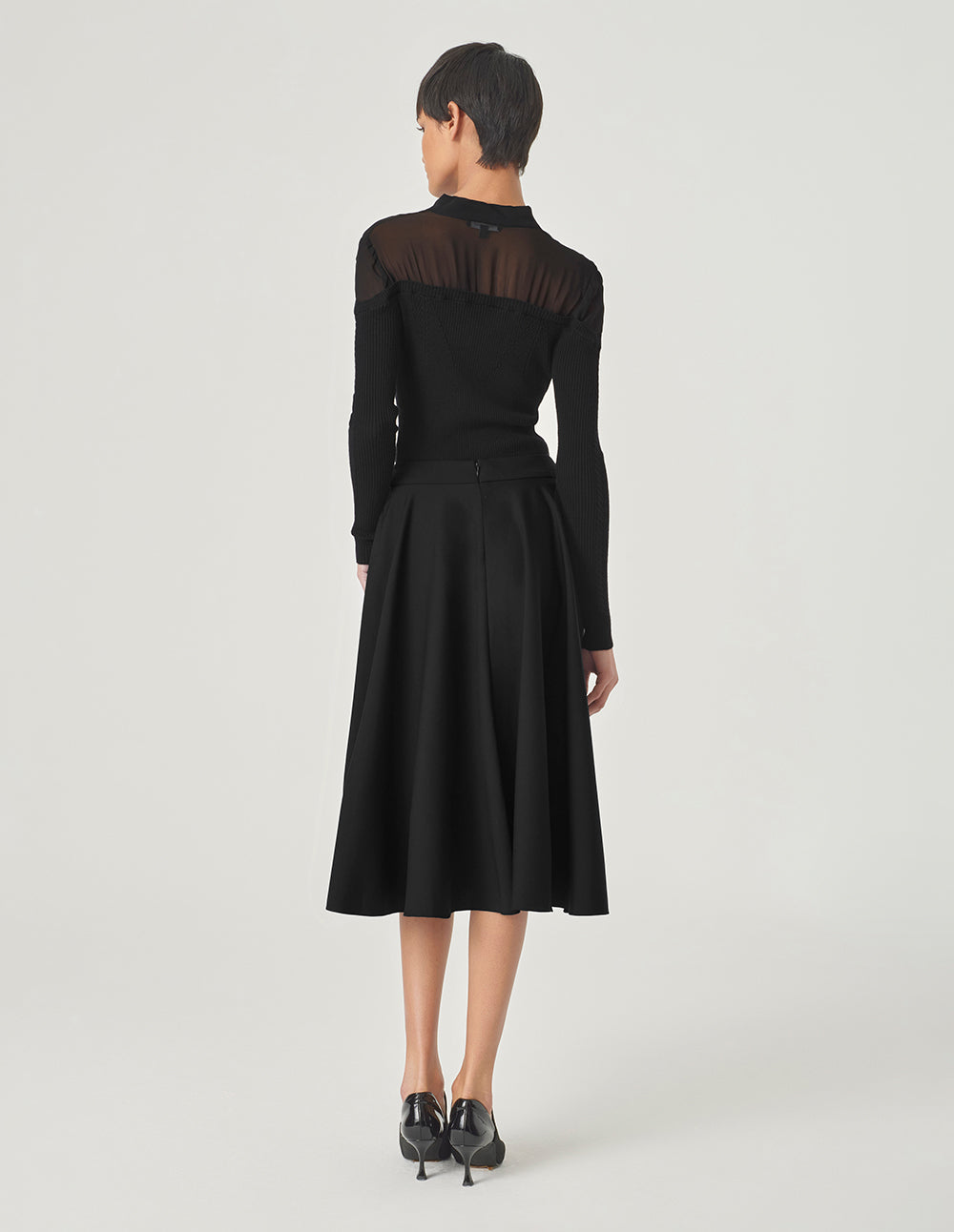 MARYLING Black A-Hem Skirt